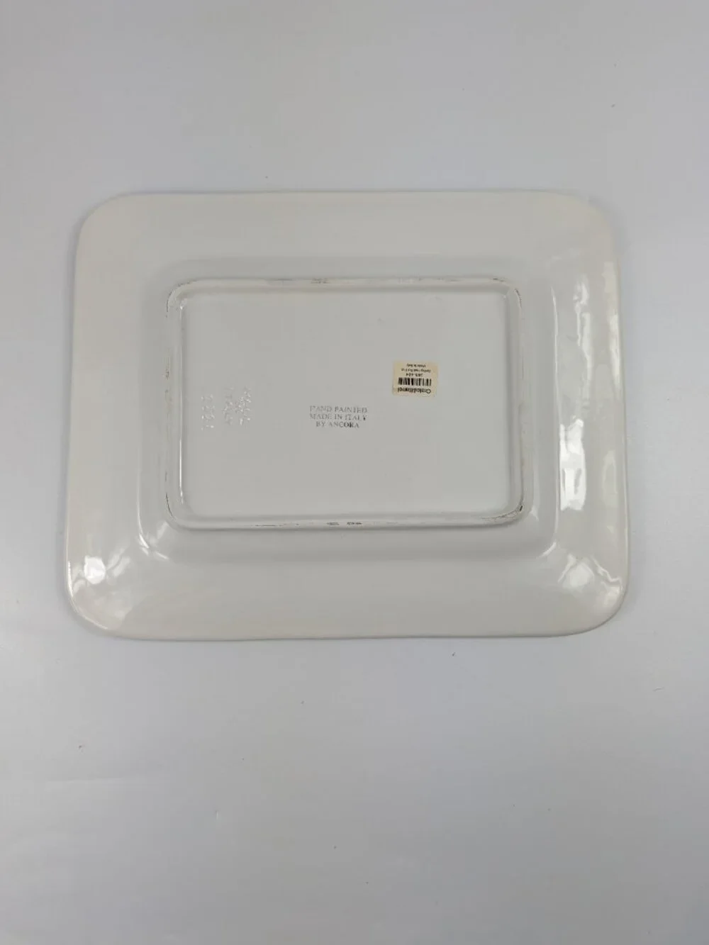 Crate & Barrel Hand Painted Fruit Platter Made in Italy Ancora 12
